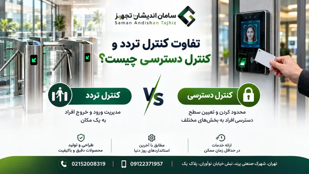 تفاوت کنترل تردد و کنترل دسترسی چیست؟